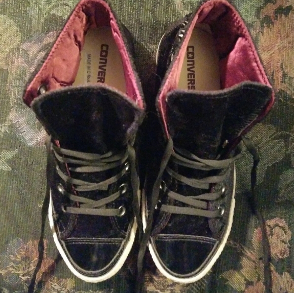 RARE! Studded Velvet Converse Sneakers - Picture 5 of 8